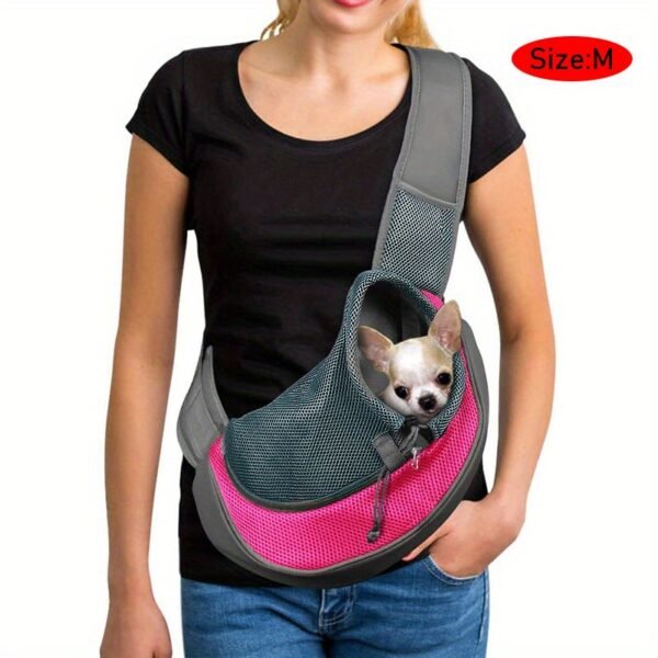 High-Visibility Reflective Pet Sling Carrier - Soft-Breathable Mesh, Secure Travel Companion for Puppies, Kittens & Small Animals - Perfect for Outdoor Adventures - Image 21