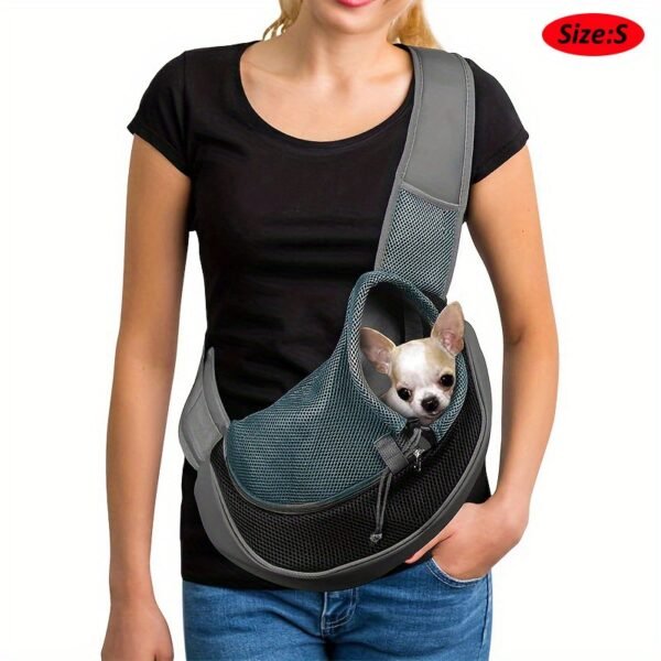 High-Visibility Reflective Pet Sling Carrier - Soft-Breathable Mesh, Secure Travel Companion for Puppies, Kittens & Small Animals - Perfect for Outdoor Adventures - Image 17