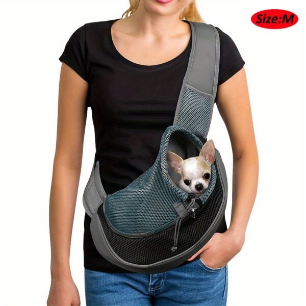 High-Visibility Reflective Pet Sling Carrier - Soft-Breathable Mesh, Secure Travel Companion for Puppies, Kittens & Small Animals - Perfect for Outdoor Adventures - Image 18