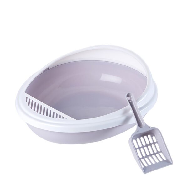 Pet Semi-Enclosed Cat Litter Box Detachable Cat Toilet with Cat Litter Shovel - Image 5