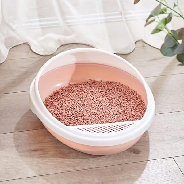 Pet Semi-Enclosed Cat Litter Box Detachable Cat Toilet with Cat Litter Shovel - Image 9