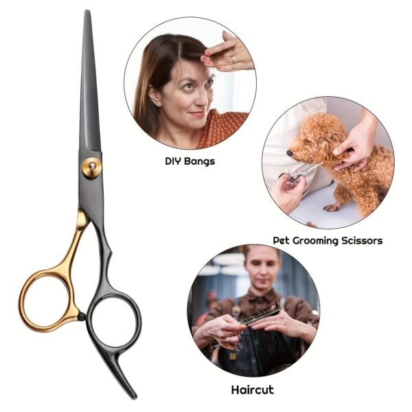 8 PCS Hair Cutting Scissors Kit, Professional Barber Shears Set With Hair Scissors Thinning Shears, Haircutting Sheers Hair Cut Blending Salon Scissor For Men Women Pet - Image 4