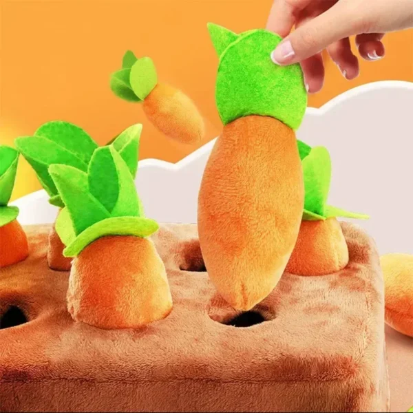 Plush Dog Toys Carrot Pulling Interactive Training Toys for Small Medium Dogs Cats Bite Resistant Puppy Chew Toy Pet supplies - Image 2
