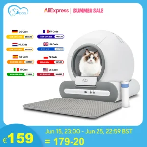 DOEL  Automatic Cat Litter Box Self Cleaning with App Control & Cat Litter Mat Smart Cat Toilet for Multiple Large Cats
