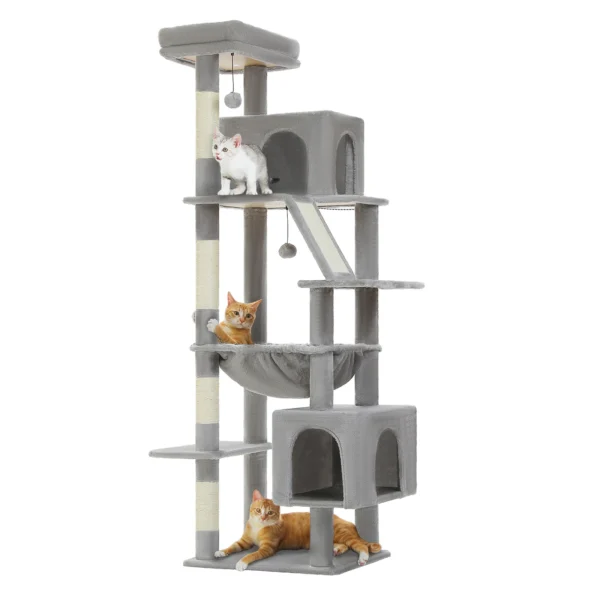180cm Large Cat Tree Tower Home Furniture Cat Tower Pets Hammock Sisal Cat Scratching Post Climbing Frame Toy Spacious Perch - Image 7