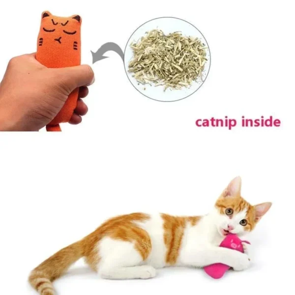 Cat Toy Cute Pet Catnip Toys Cat Plush Thumb Pillow Pet Supplies  аксесуари для котів juguete para gato - Image 2