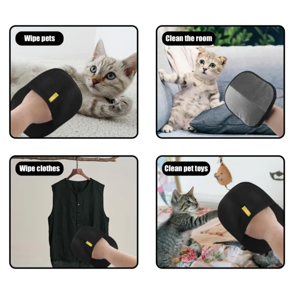 Pet Hair Removal Tool Reusable Static Removal Gloves, Double-Sided Grooming Gloves for Pets, Removes Pet Fur Hair for Carpets - Image 6