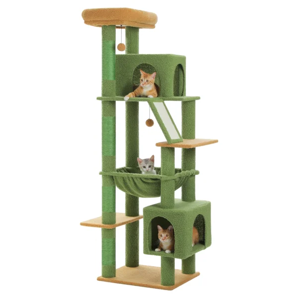 180cm Large Cat Tree Tower Home Furniture Cat Tower Pets Hammock Sisal Cat Scratching Post Climbing Frame Toy Spacious Perch - Image 8