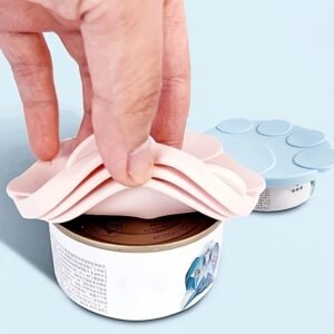 1pc Pet Food Freshness Sealing Set - Airtight Silicone Can Lid, Adorable Cat Paw Pattern Spoon, Preserves Nutrients and Flavor, Suitable for Both Dogs and Cats, Includes 1 Piece of Sealing Set