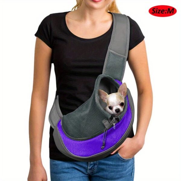 High-Visibility Reflective Pet Sling Carrier - Soft-Breathable Mesh, Secure Travel Companion for Puppies, Kittens & Small Animals - Perfect for Outdoor Adventures - Image 13