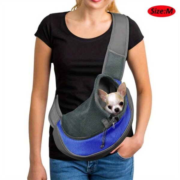 High-Visibility Reflective Pet Sling Carrier - Soft-Breathable Mesh, Secure Travel Companion for Puppies, Kittens & Small Animals - Perfect for Outdoor Adventures - Image 24