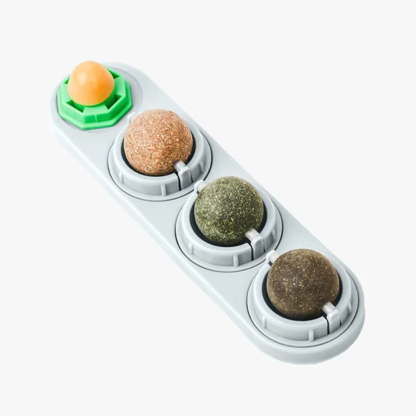 Catnip Toys Silvervine Balls Teeth Cleaning Dental Wall Treats Extra Cat Energy Ball Edible Cats Lick Healthy Kitten Chew - Image 6