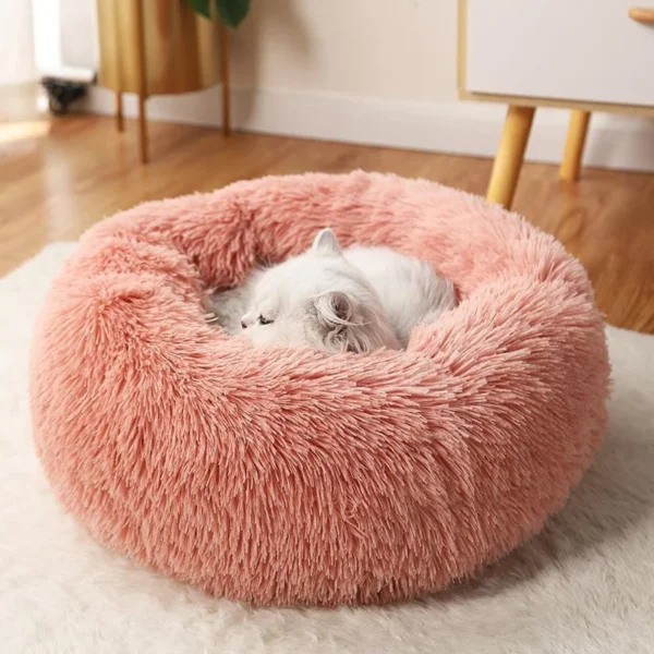 Pet Dog Bed Comfortable Donut Cuddler Round Cat Nest Dog Nest Warm Dog Mat with Soft Plush Material Pet Bed for Dogs and Cats - Image 5