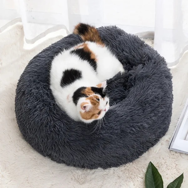 Pet Dog Bed Comfortable Donut Cuddler Round Cat Nest Dog Nest Warm Dog Mat with Soft Plush Material Pet Bed for Dogs and Cats - Image 4