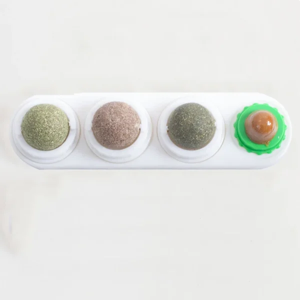 Catnip Toys Silvervine Balls Teeth Cleaning Dental Wall Treats Extra Cat Energy Ball Edible Cats Lick Healthy Kitten Chew - Image 8