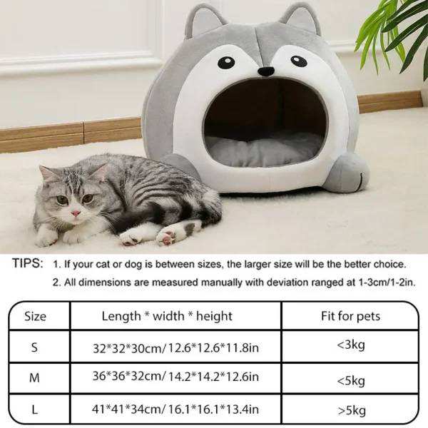 Very Soft Cat Bed Pet Basket Cat House Sofa Small Dog Lounger Cushion Kittens Cave Puppy Mat House Tent Bed Supplies For Cats - Image 3