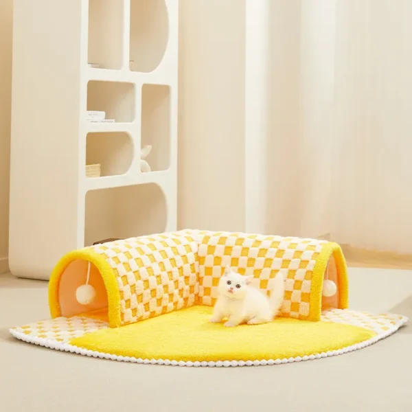 Cat Bed Can Play Cat Tunnel Dog House Bed Kitten Dog Basket Bed Cute Cat House Home Mat Pet Kennel Products Cama Para Gatos - Image 3