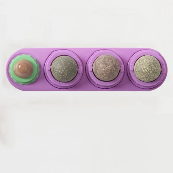 Catnip Toys Silvervine Balls Teeth Cleaning Dental Wall Treats Extra Cat Energy Ball Edible Cats Lick Healthy Kitten Chew - Image 7