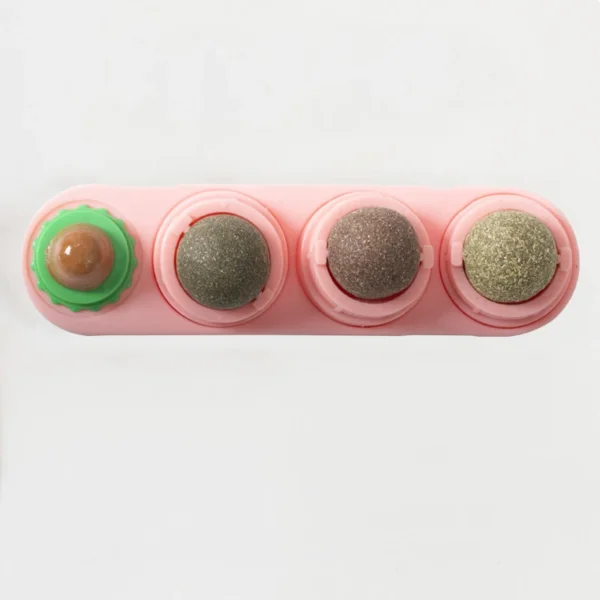Catnip Toys Silvervine Balls Teeth Cleaning Dental Wall Treats Extra Cat Energy Ball Edible Cats Lick Healthy Kitten Chew - Image 10